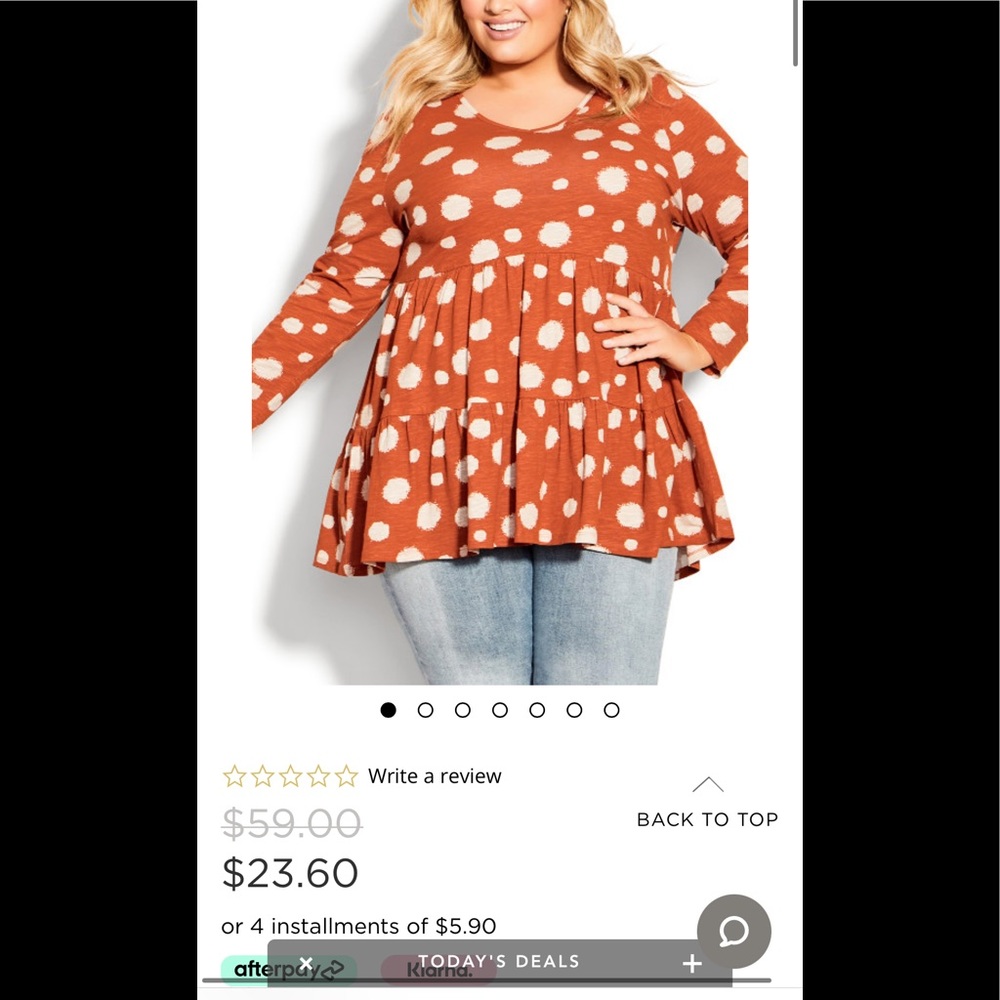 Brand new orange top